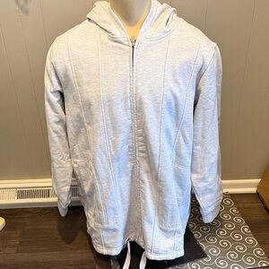 All American Comfort Men's 1X Light Gray Zip-Up Hoodie Unisex?